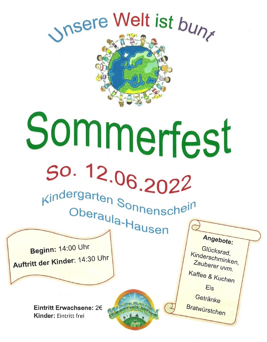 Sommerfest Kita Sonnenschein @ Kindergarten Hausen