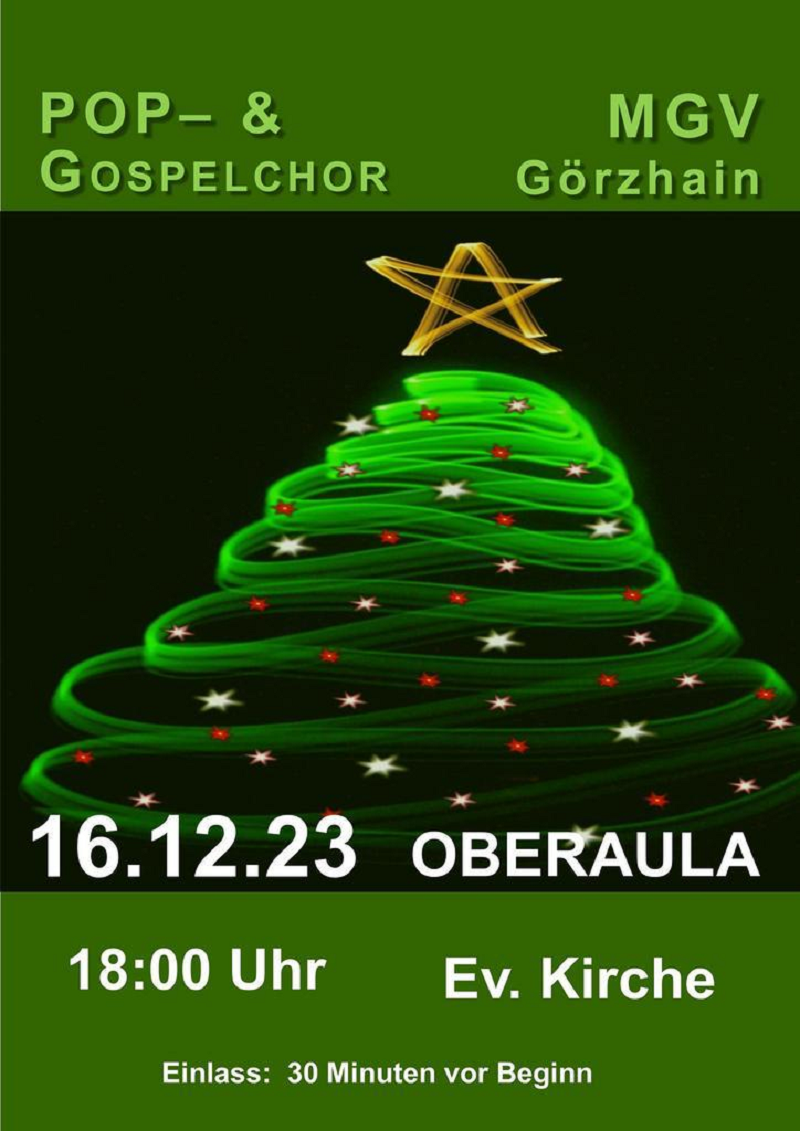Weihnachtskonzert in der Kirche Oberaula @ Kirche Oberaula